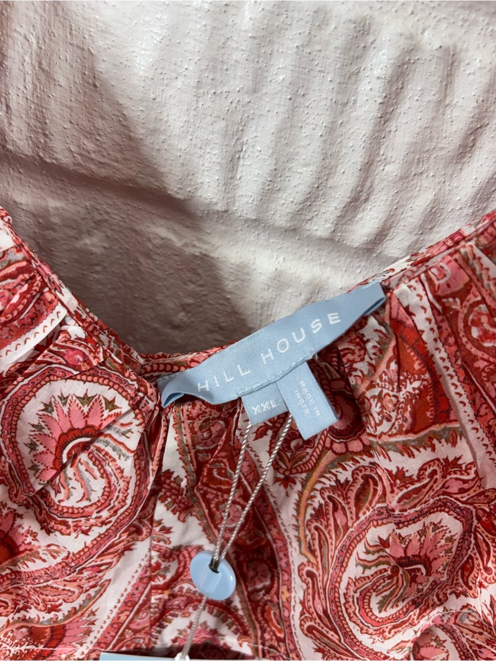 Hill House Home The Milani Dress in Coral Corsica Paisley XXL NWT - Picture 6 of 9